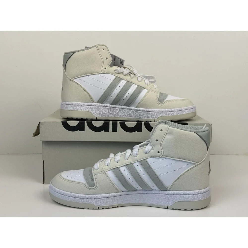 Adidas‎ Break Start Mid J Sneakers Size 6Y Mid-Top White/Grey Basketball IH7979
